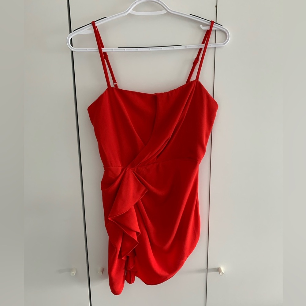 Do+Be Red Cascade Top